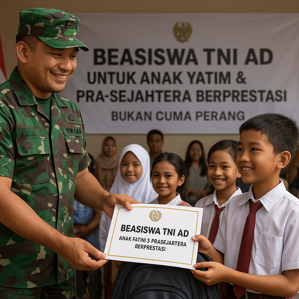 Bukan Cuma Perang: TNI AD Buka Program Beasiswa untuk Anak Yatim dan Pra-SEJ